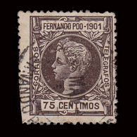 FERNANDO POO.1901.Alfonso XIII.75c.Matasello.Edifil.103 - Fernando Po