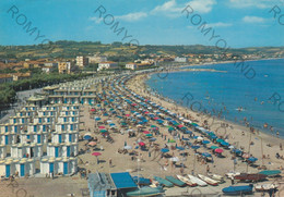 CARTOLINA  FANO,MARCHE,VEDUTA AEREA,RIVIERA ADRIATICA,SPIAGGIA,MARE,ESTATE,VACANZA,BARCHE,BELLA ITALIA,VIAGGIATA 1987 - Fano