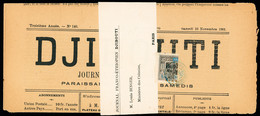 Lettre N°54b Moitié Droite De 25c Sur Bande Journal Avec "Journal Franco-ethiopien DJIBOUTI" Pour Paris 1901, TB. - Andere & Zonder Classificatie