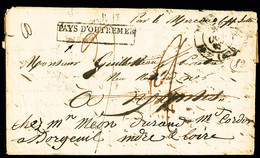 Lettre Lettre De Saint-Denis (1833) Pour Nantes Réexpédiée à Bourgueil Avec CAD T12 Nantes + Griffe Encadrée "Pays D'Out - Andere & Zonder Classificatie