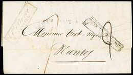 Lettre Lettre Avec MP Encadrée "St Pierre 9 Janvier" (1838) Pour Nantes Avec Marque Encadrée "Pays D'Outremer" Et Au Ver - Andere & Zonder Classificatie