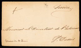 Lettre Pli Avec Franchise "Mairie De St Louis" "Service" 1856 Pour St Denis, Cachet De La Mairie Avec Aigle Impérial Au  - Andere & Zonder Classificatie