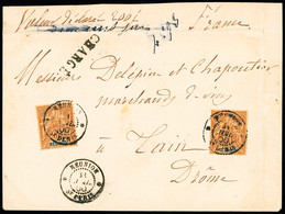 Lettre N°40 X2 Sur Lettre Chargée De St Denis Pour La Drôme, B/TB, R - Andere & Zonder Classificatie