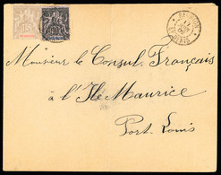 Lettre N°36 +48 Sur Env. De St Denis 1902 Pour L'ile Maurice, Arr., TB - Andere & Zonder Classificatie