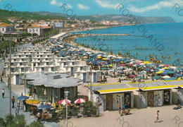 CARTOLINA  FANO,MARCHE,VEDUTA AEREA,RIVIERA ADRIATICA,LA SPIAGGIA,MARE,ESTATE,BELLA ITALIA,BOLLO STACCATO,VIAGGIATA 1971 - Fano