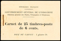 ** INDOCHINE Carnet C160 Complet De 5 Feuillets, Timbres Collé Au Intercalaires Transparents, TB, R (cote 1750 €) - Andere & Zonder Classificatie