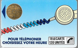 CARTE-PUBLIC-Ko43A.000.1-120U-BULL1-OFFSET-R° Glacé-V°Glacé-CORDON BLEU-V°Etoile Bleu-Plage 65% Violet-S/N°-BE - Telefonschnur (Cordon)