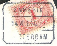 AMBULANT Trein Blokstempel EMMERIK-AMSTERDAM L Op Fantasiekaart 1914 - Poststempels/ Marcofilie