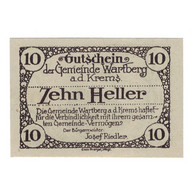 Billet, Autriche, Wartberg An Der Krems O.Ö. Gemeinde, 10 Heller, Batiment - Oesterreich