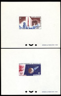 ST. PIERRE & MIQUELON(1966) Diamant Rocket. Satellite A-1. Set Of 2 Deluxe Sheets. Scott Nos C30-1, Yvert Nos PA33-4. - Ongetande, Proeven & Plaatfouten