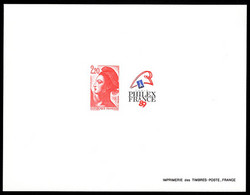 FRANCE(1988) PhilexFrance 89. Deluxe Sheet. Scott No 2105, Yvert No 2461 - Luxury Proofs