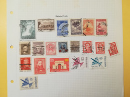 PAGINA PAGE ALBUM ARGENTINA    ATTACCATI PAGE WITH STAMPS COLLEZIONI LOTTO LOT LOTS - Lots & Serien