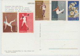 5 T.P. SAN MARINO (Non Oblitérés) Jeux Olympiques ROMA 1960 : L1 +L2 + L3+L4 + L5  S/ Cpsm 10x15 : Vue Gale Forteresse - Cartas & Documentos