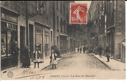 CPA26- CREST- La Rue Du Marché - Crest