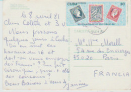 CUBA. T.P. 30 Pesos "1855-1980 : 125 ème Aniversario Del Sello Cubano"  S/ Cpm 10x15 "Tobacco Plantation " - Cartas