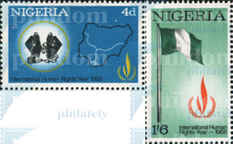 348042 MNH NIGERIA 1968 DIA INTERNACIONAL DE LOS DERECHOS HUMANOS - Sin Clasificación