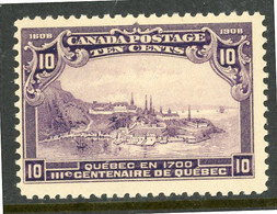 Canada 1908 MNH "Quebec Terencentary" - Ongebruikt