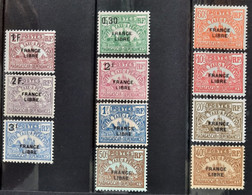 Madagascar 1942  Taxe N°20/30 Infime * TB  Cote 30€ - Portomarken
