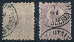 O 1871 Kőnyomat 25kr 2 Különböző Színárnyalatú Bélyeg (74.000) ( Foghibák, Elvékonyodás / Thin Paper, Perforation Faults - Otros & Sin Clasificación