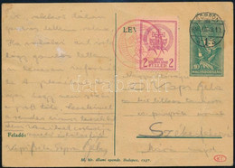 1938 Soproni Tábori Futárposta I. Kiadású 2f Bélyeg Távolsági Levelezőlapon Sopronból Székesfehérvárra. Sign: KT - Otros & Sin Clasificación