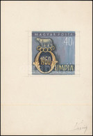 1960 Légrády Sándor Grafikus Bélyegterve Olimpia 40f Bélyegéhez, Aláírással. Képméret: 65x65 Mm - Otros & Sin Clasificación