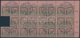 O 1915 Hadisegély II. 60f Rövid Felülnyomással 23-as Tömbben (8.050) / Mi 175 I In Block Of 23 - Other & Unclassified