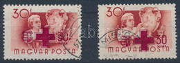 O 1957 Vöröskereszt 30f A Feliratra Csúszott Kereszttel / Mi 1483 Shifted Overprint - Other & Unclassified