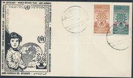 1960 Menekültügyi év Felülnyomott Sor Mi 693-694 FDC - Other & Unclassified