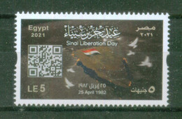 EGYPT / 2021 / SINAI LIBERATION DAY / FLAG / DOVE / MAP / MNH / VF - Ongebruikt