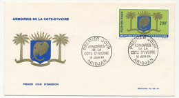 CÔTE D'IVOIRE - Env FDC - 200F Armoiries De La Côte D'Ivoire - 13 Juin 1964 - Abidjan - Ivoorkust (1960-...)