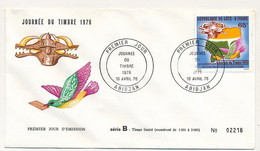 CÔTE D'IVOIRE - Env FDC - 65F Journée Du Timbre 1976 - 10 Avril 1976 - Abidjan - Ivory Coast (1960-...)