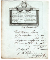 Facture Lettre Illustré 1817 - PRAROND & DUPRE - Paris - Bas De Soie, Cotons - ... - 1799