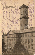 T2/T3 1915 Lviv, Lwów, Lemberg; Ratusz / Rathaus / Town Hall + "M. KIR. 200. HONVÉD KOMBINÁLT MENET-ÜTEG GAZDASÁGI HIVAT - Unclassified