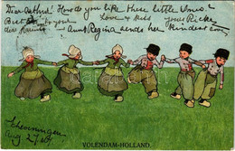 T2/T3 1907 Volendam-Holland / Dutch Folklore Art Postcard (EK) - Unclassified