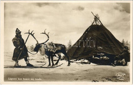 ** T2/T3 Lapono Kun Boaco Kaj Tendo / Nordic Sami Folklore, Laplander With Reindeer And Tent, Ski (EK) - Unclassified