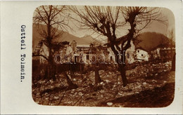 * T2/T3 Tolmin, Tolmein, Tolmino; Ostteil / WWI Austro-Hungarian K.u.K. Military, Blown-up Houses. Photo - Unclassified