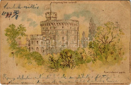 T3 1899 (Vorläufer) A Windsori Kastély és Park. Világosság Felé Tartandó / Windsor, Castle Park. Kunstanstalt Kosmos Hol - Unclassified