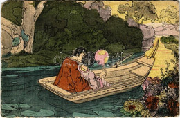 ** T4 Asian Style Art Postcard With Romantic Couple. D. & C. B. Serie 6001. S: E. S. (EM) - Unclassified