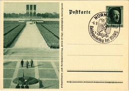 * T2/T3 Festpostkarte Zum Reichsparteitag / Nuremberg Rally, NSDAP German Nazi Party Propaganda, Swastika Flags; 6 Ga. A - Unclassified