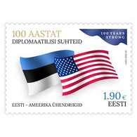 Estonia Estland 2022 Estonia USA Diplomatic 100 Ann Stamp Mint - Unused Stamps