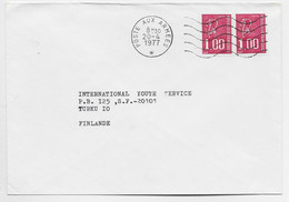 BEQUET 1FR PAIRE LETTRE COVER MEC POSTE AUX ARMEES 20.4.1977 POUR FINLANDE - 1971-1976 Marianna Di Béquet