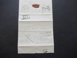 AD Preussen Feldpost 1853 Handschriftlich Militärbrief Nebenstempel Ra2 3 DR 53 U. Ra2 Treptow A/R Und Bahnpost Bromberg - Storia Postale