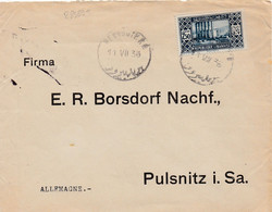 28589# GRAND LIBAN BAALBECK SEUL SUR LETTRE Obl BEYROUTH 1936 Pour PULSNITZ SAXE ALLEMAGNE - Storia Postale