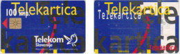 Carte à Puce - Slovénie - Telekom Slovenije - Puzzle 3 (Blue), Puce Gem1B Rouge - Slovénie