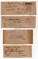 - 4 Bandes Pour Journaux - ESPERAZA 1908 - Journal Des Maires 1900 - GAZETTE DES PHARMACIES 1931... - Kranten