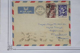 AW11 AEF  BELLE LETTRE 1957 PAR AVION BRAZZA  POUR  TANANARIVE MADAGASCAR   + AFFRANCH. PLAISANT - Lettres & Documents
