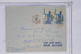 AW11 AEF  BELLE LETTRE 1949 PAR AVION BANGUI   POUR  MONTPELLIER FRANCE   +PAIRE DE T.P + AFFRANCH. INTERESSANT - Covers & Documents