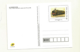 PAP CARTE POSTALE LA POSTE LOCOMOTIVE PACIFIC CHAPELON NEUVE. - Sonderganzsachen