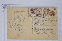 AW11  AOF SENEGAL BELLE CARTE 1949  PAR AVION DAKAR  A  MARIGNY FRANCE+++AFFRANCH.  PLAISANT - Brieven En Documenten