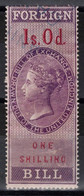 Grande-Bretagne - Fiscal - Victoria - Foreign Bill - One Shilling - Revenue Stamps